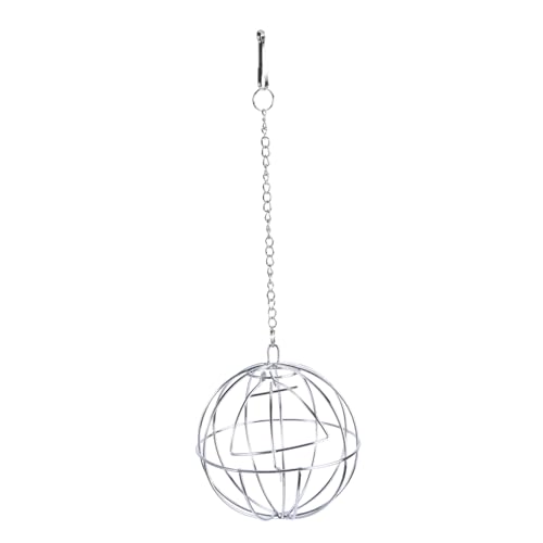 INOOMP 1stück Edelstahl Futterball Für Kleintiere Hangbarer Grasball Für Kaninchen Meerschweinchen Und Hamster Futterspender Für Heu Und Trockenfutter Mit Tür Für Einfachen Zugang von INOOMP