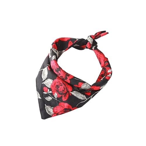 INOOMP 1stück Pet Collar Bib Mit Rosenmuster Dreieckstuch Für Hunde Baumwoll-hundebandana Für Valentinstag Passend Für Halsumfang Schwarz Mit Rosen INOOMP 1stück Pet Collar Bib Mit Rosenmuster Dreieckstuch Für Hunde Baumwoll-hundebandana Für Valentinstag Passend Für Halsumfang Schwarz Mit Rosen von INOOMP