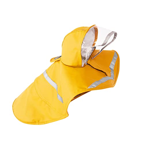 INOOMP Hunde-Regenmantel Haustier-Regenjacke Winddicht Größe L Gelb INOOMP Hunde-Regenmantel Haustier-Regenjacke Winddicht Größe L Gelb von INOOMP