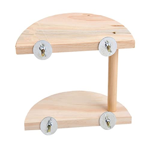 INOOMP Natürliche Holzplattform Für Kleintiere Halbrundes Sprungbrett Für Hamsterkäfig von INOOMP