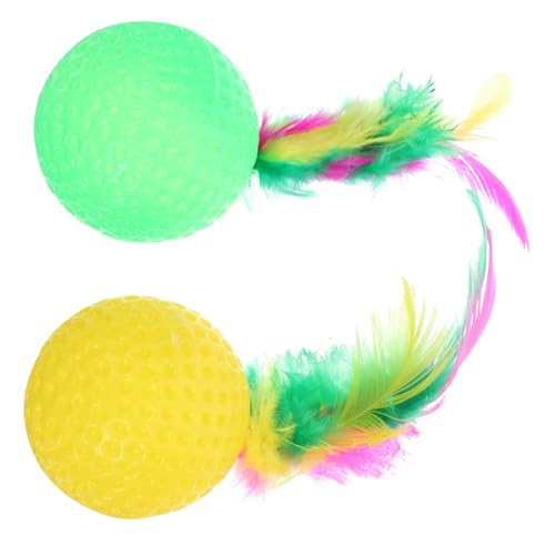 INOOMP Süßes Katzenspielzeug Bälle Interaktives Plastikspielzeug für Katzen 2 Stück Kätzchenspielzeug INOOMP Süßes Katzenspielzeug Bälle Interaktives Plastikspielzeug für Katzen 2 Stück Kätzchenspielzeug von INOOMP
