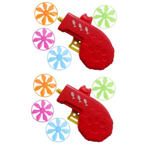 INOOMP 2stücke Interaktives Katzenspielzeug Mit Fliegendem Disk Launcher Fördert Bewegung Und Spielspaß Für Katzen Geeignet Für Indoor Und Outdoor Aktivitäten Farben Und Designs von INOOMP