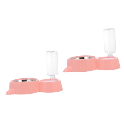 INOOMP 2 STK Trinkwasserzubringer Hund Erhöhte Schalen Futternapf Für Katzen Tierfutterbehälter Futterautomat Haustier Erzogen Rostfreier Stahl Automatisch Rosa Wassernapf Für Katzen INOOMP 2 STK Trinkwasserzubringer Hund Erhöhte Schalen Futternapf Für Katzen Tierfutterbehälter Futterautomat Haustier Erzogen Rostfreier Stahl Automatisch Rosa Wassernapf Für Katzen von INOOMP