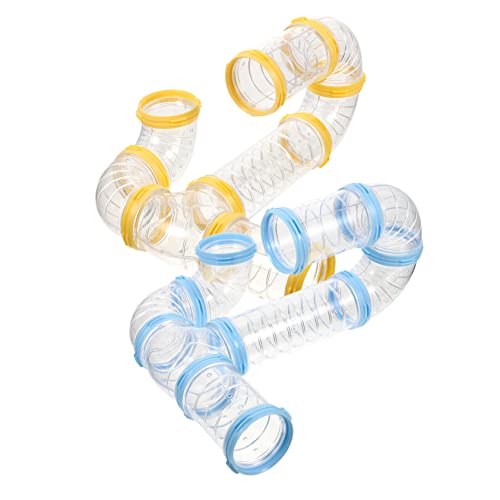 INOOMP Hamstertunnel – 2 Stück Transparentes Röhrensystem für Hamster Zwerghamster und Kleintiere Kunststoffmaterial Selbstgemacht Käfigzubehör für Interaktive Spielplätze INOOMP Hamstertunnel – 2 Stück Transparentes Röhrensystem für Hamster Zwerghamster und Kleintiere Kunststoffmaterial Selbstgemacht Käfigzubehör für Interaktive Spielplätze von INOOMP