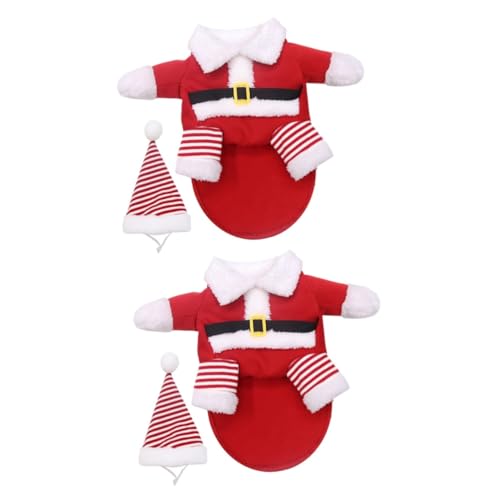 INOOMP 2 Sätze Verwandlungskostü für Haustiere Haustier Hund Cosplay Kleidung Katze Weihnachtsmütze hundewintermantel Dog Christmas Costume weihnachtsdeko Weihnachtsmann-Kostü Polyester INOOMP 2 Sätze Verwandlungskostü für Haustiere Haustier Hund Cosplay Kleidung Katze Weihnachtsmütze hundewintermantel Dog Christmas Costume weihnachtsdeko Weihnachtsmann-Kostü Polyester von INOOMP