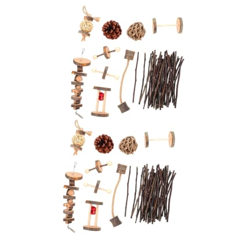 INOOMP 2 Sätze Zubehör für Chinchillakäfige Vogelzubehör Hamster Holzspielzeug Kaninchenspielzeug Hamster Spielzeug Hasenspielzeug Hamster Backenzahn Spielzeug Hamster-Kauspielzeug kauen INOOMP 2 Sätze Zubehör für Chinchillakäfige Vogelzubehör Hamster Holzspielzeug Kaninchenspielzeug Hamster Spielzeug Hasenspielzeug Hamster Backenzahn Spielzeug Hamster-Kauspielzeug kauen von INOOMP