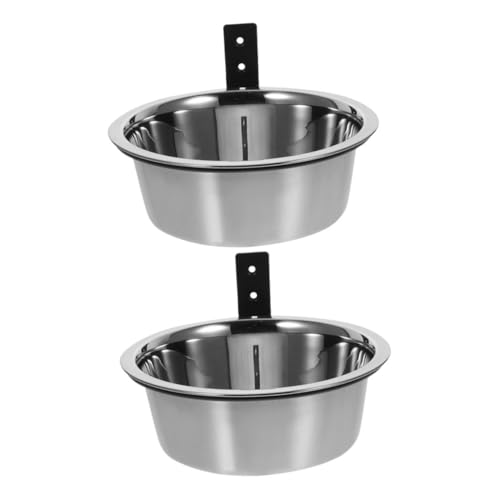 INOOMP 2sätze Wallmontierte Futterstation Für Hunde Erhöhte Edelstahl-näpfe Für Wasser Und Futter Stabil Und Langlebig Für Kleine Und Große Haustiere Einfache Installation Und von INOOMP