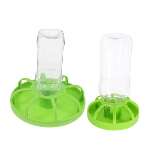INOOMP 2 Sets Wachtelkäfig Futterspender Kükentränke Und Futterspender Hühnerfütterungsflasche Kunststoff Geflügelfutterbehälter Geeignet Für Kleine Vögel Und Geflügel von INOOMP