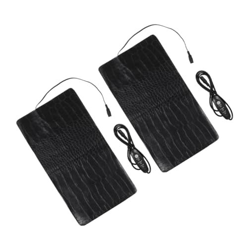 INOOMP 2 Stück 3 Heizkissen für Haustiere USB-betriebene Heizung USB heizkissen Gecko Heizkissen Reptilienheizkissen Einsiedlerkrabbenheizkissen USB-Heizung PU-Leder Black von INOOMP