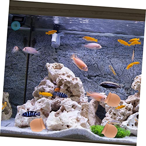 INOOMP 2 Stück Aquarium Deko Langlebige Tonversteck Höhle mit Flachem Boden für Fische und Garnelen Landschaftsdekoration für Fisch und Schildkrötenbecken und INOOMP 2 Stück Aquarium Deko Langlebige Tonversteck Höhle mit Flachem Boden für Fische und Garnelen Landschaftsdekoration für Fisch und Schildkrötenbecken und von INOOMP