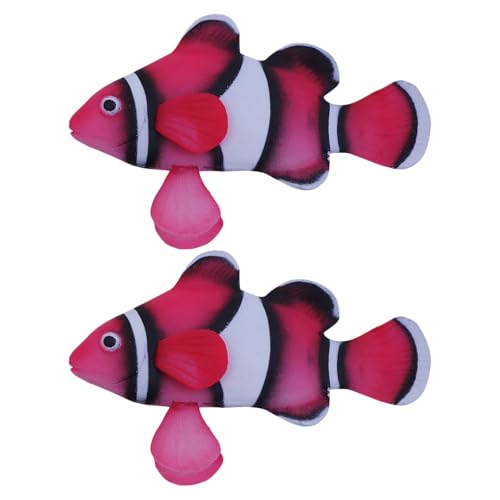 INOOMP 2 Stück Aquarium schwimmende gefälschte Clownfisch-Ornamente aus Silikon, künstliche Unterwasserfischfiguren für die Unterwasserlandschaftsdekoration im Aquarium INOOMP 2 Stück Aquarium schwimmende gefälschte Clownfisch-Ornamente aus Silikon, künstliche Unterwasserfischfiguren für die Unterwasserlandschaftsdekoration im Aquarium von INOOMP