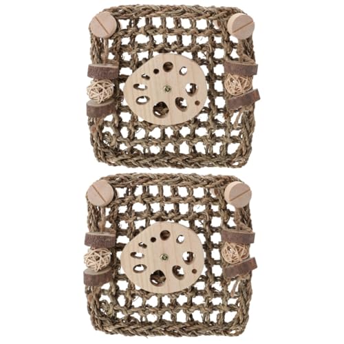 INOOMP 2stücke Rabbir Käfig Grasmatte Für Kleintiere Woven Bed Mat Für Meerschweinchen Und Hamster Kauspielzeug Und Nest Gesundes Spielzeug Zahnpflege Langlebig Und von INOOMP