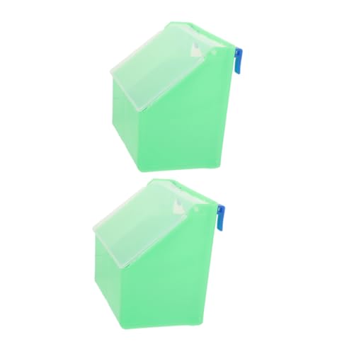 INOOMP 2 Stück Box Taubenfutterbox Wachtelkäfige Vogelnäpfe Für Käfige Bucheras Für Tauben Taubenkäfig Vogelkäfig Futter Und Wassernäpfe Wachteltränke Taubenaktivitätstür Abs Hellgrün von INOOMP