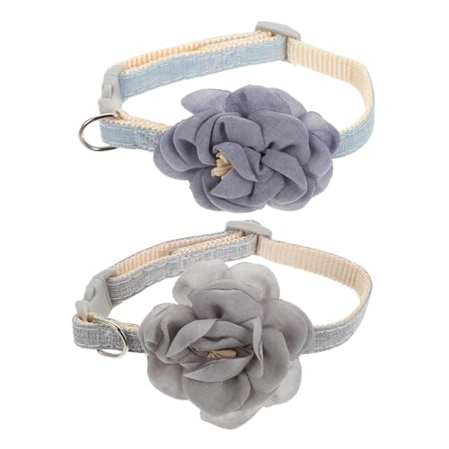INOOMP 2 Stück Katzenblumenhalsbänder Haustierhalsband für Kätzchen und Hunde Verstellbare Haustierhalskette für Rollenspiele Bankette Geburtstagsfeiern von INOOMP