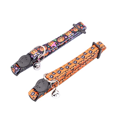 INOOMP 2stücke Halloween Katzenhalsband Mit Glocke Bunte Modische Leine Für Katzen Für Outdoor-aktivitäten Und Partys Enthält Schwarze Und Farben INOOMP 2stücke Halloween Katzenhalsband Mit Glocke Bunte Modische Leine Für Katzen Für Outdoor-aktivitäten Und Partys Enthält Schwarze Und Farben von INOOMP