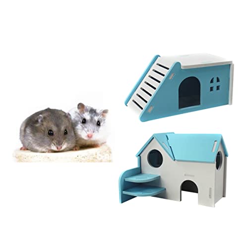 INOOMP 2stück PVC Hamsterhaus Mit Doppelter Blaues Spielhaus Für Ratten Mäuse Und Zwerghamster Sicheres Und Langlebiges Tierzubehör Für Stundenlangen Spielspaß INOOMP 2stück PVC Hamsterhaus Mit Doppelter Blaues Spielhaus Für Ratten Mäuse Und Zwerghamster Sicheres Und Langlebiges Tierzubehör Für Stundenlangen Spielspaß von INOOMP