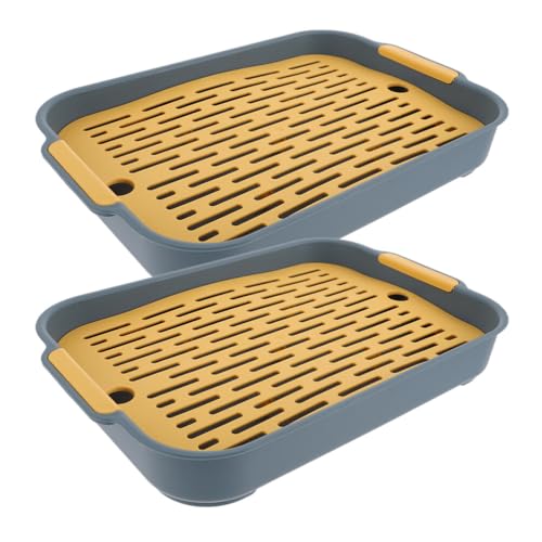 INOOMP 2 Stück Kaninchen-Katzentoilette Meerschweinchen-Trainings-Katzentoilette Haustier-Toilette Töpfchen-Tablett Kleintiere Eck-Katzentoilette Für Hase Hamster Chinchilla Frettchen INOOMP 2 Stück Kaninchen-Katzentoilette Meerschweinchen-Trainings-Katzentoilette Haustier-Toilette Töpfchen-Tablett Kleintiere Eck-Katzentoilette Für Hase Hamster Chinchilla Frettchen von INOOMP