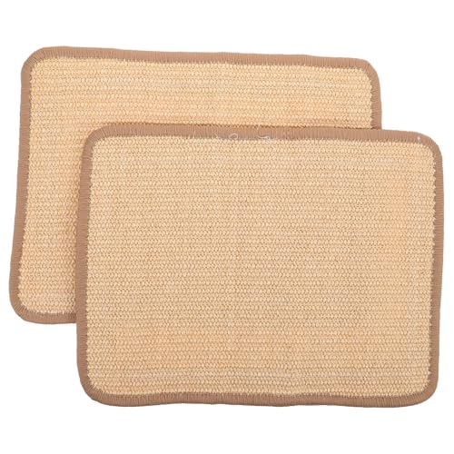 INOOMP 2 Stück Kaninchen-Kratzmatten: Natürliche Sisal-Kratzmatten für Häschen – Krallen- und Zahnpflege zum Beißen, Schlafen und Nisten, 40 x 30 cm – Einstreu für Kleintiere von INOOMP