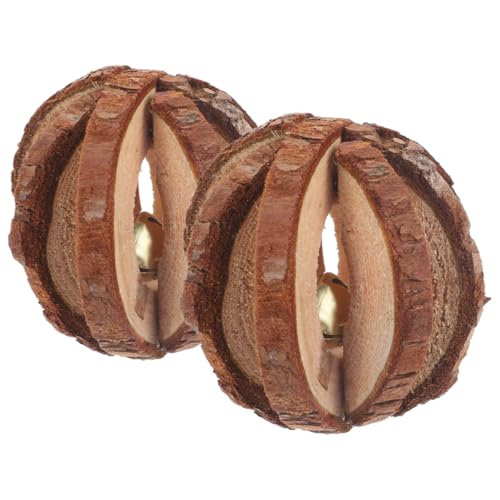INOOMP Natürliches Holzspielzeug-Set Und Kauspielzeug Für Meerschweinchen 2 Stück Backenzahnspielzeug Zum Kauen Für Hamster von INOOMP