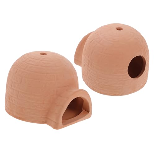 INOOMP 2 Stück Keramisches Aquarium Zuchtbecken mit Versteckhöhle für Fische und Garnelen Natürliche Fisch Garnelenschutz Höhle Dekoratives Aquarium Versteck für Stressabbau und INOOMP 2 Stück Keramisches Aquarium Zuchtbecken mit Versteckhöhle für Fische und Garnelen Natürliche Fisch Garnelenschutz Höhle Dekoratives Aquarium Versteck für Stressabbau und von INOOMP
