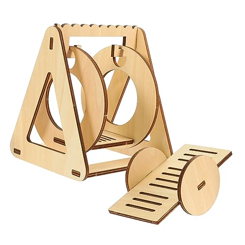 INOOMP 2 Stück Puzzle Haustier Die Schaukel Hamsterkäfig Käfig Chinchilla Dekorieren Holzspielset Hamsterzubehör Hamsterspielzeug Rennmäuse Requisiten Sportbedarf Kaninchen von INOOMP