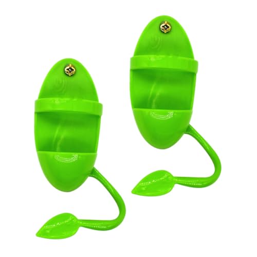 INOOMP 2 Stück -Skelett Haustier -Fütterungsschale Werkzeuge zum Füttern von Haustieren Papagei Vogelspielzeug Futternapf für Sittiche Pet Bird Feeder Abs Green von INOOMP