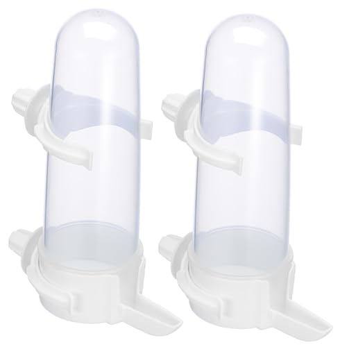 INOOMP 2 Stück Vogelzubehör automatischer Vogelfutterspender Wasserspender für Sittiche für den Käfig Wasserspender für Haustiervögel Pet Bird Feeder Sittich Futterhalter Plastik Weiß von INOOMP