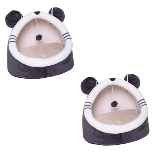 INOOMP 2 Stück Warmes Haustierbett Haustiersitz Katzenbett Welpenschlafbett Beruhigendes Katzenbett Haustierlounge Nest Bequemes Haustierbett Haustierschlafbedarf INOOMP 2 Stück Warmes Haustierbett Haustiersitz Katzenbett Welpenschlafbett Beruhigendes Katzenbett Haustierlounge Nest Bequemes Haustierbett Haustierschlafbedarf von INOOMP