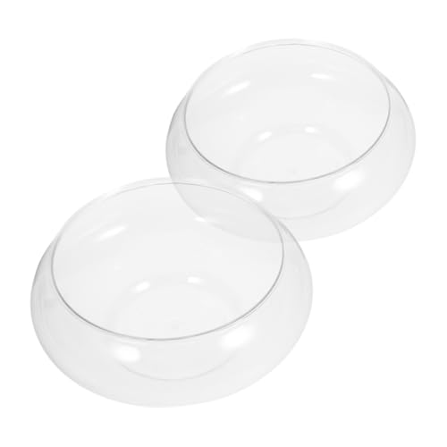 INOOMP 2 Stück Zierfischbecken Schüssel LED Schreibtisch mit Desktop-Aquarium Fischtank für Zuhause Büro-Aquarium Halter für Aquarien Aquarium für Goldfische dekoratives Aquarium Plastik von INOOMP