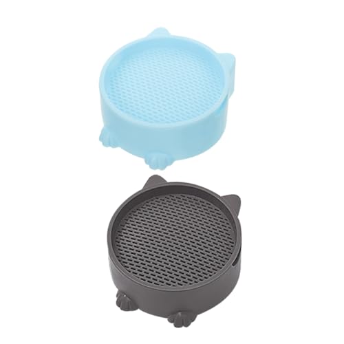 INOOMP 2 Stücke Katzengras Pflanzgefäß Hydrokultur Katzengras Box Kleine Kunststoff Katzengras Tasse Desktop Blumentopf Kindergarten Pflanzgefäß Keimgerät Tablett von INOOMP