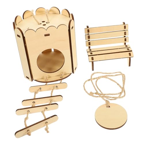 INOOMP 2 Teiliges Holzhaus Set Hamster Versteck Dekoration Für Hamster Kleine Haustiere Versteck Meerschweinchen Hamster Spielplatz Dekoration Stall Gehege Hamsternest INOOMP 2 Teiliges Holzhaus Set Hamster Versteck Dekoration Für Hamster Kleine Haustiere Versteck Meerschweinchen Hamster Spielplatz Dekoration Stall Gehege Hamsternest von INOOMP