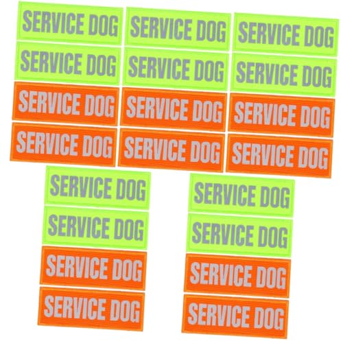 INOOMP 5sets Service Dog Patches Reflektierende Erkennungsmarken Klebriges Design Haustier Großer Hund 4pcs * 5 von INOOMP