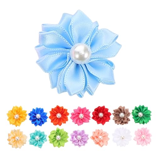 INOOMP 20 Stück Teiliges Hundehalsband mit Blumen Dekorative und Leichte Haargummis für Hunde und Katzen Hautfreundlich und Komfortabel Bunte Farben für Festliche Anlässe und von INOOMP