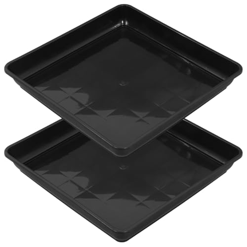 INOOMP 2St Blumentopf Tablett Kleiner Pflanzenhalter-Aquarium Steigleitung pflanzentopf untersetzer Pflanzen-Abtropfschale Pflanzenuntersetzer aus Kunststoff Topfschalen für Pflanzen pp von INOOMP