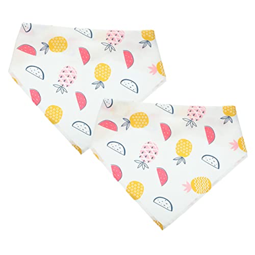 INOOMP 2 Stücke Hund Halstuch Dreieck Bandana Obst Muster Haustier Zubehör für Jungen Mädchen von INOOMP