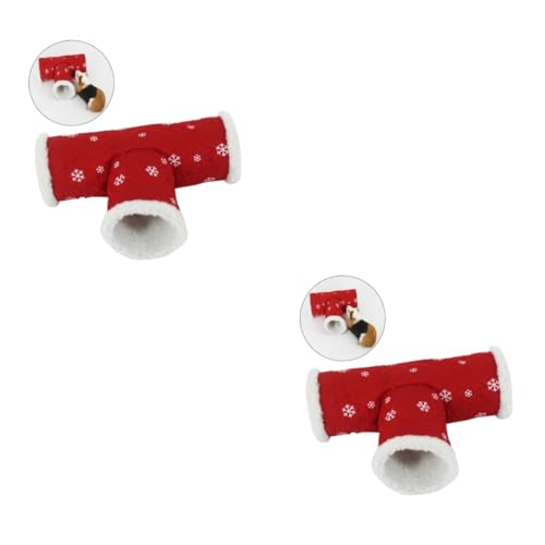 INOOMP 2stücke Kleintier Tunnel Aus Fleece Warmes Spielversteck Für Hamster Meerschweinchen Und Ratten Förmiger Kuscheltunnel Für Stundenlangen Spielspaß Zufällige Farben von INOOMP