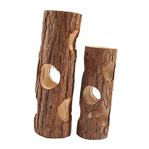 INOOMP 2 Stücke Spielzeug Holz Hamster Baum Loch Spielzeug Vogel Baum Loch Spielsachen Für Haustiere Sicher Haustier Holz Spielzeug von INOOMP