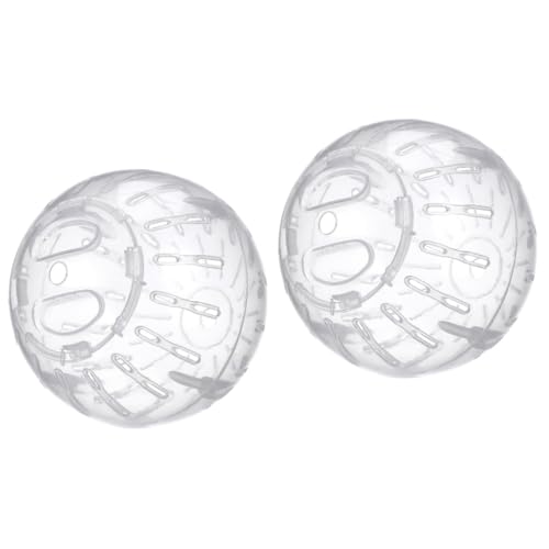 INOOMP Ratten Ball 2st Hamster-Spielzeug Hamster Läuft Süße Joggingbälle Abs Hamster Spielzeug Hamsterspielzeug Haustier Meerschweinchen Gymnastikbälle Für Chinchilla Igel Laufende Bälle Plastik Weiß von INOOMP