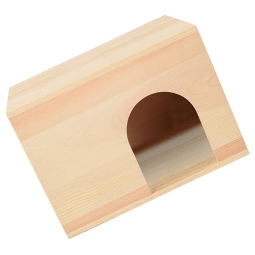 INOOMP 2St Hamsterhütte Spielset aus Holz Meerschweinchenhaus hamsterhaus nagerhaus Spielzeug verstecken Hamsterkäfig dekor abgeschlossen Haustierbett Kleine Tiere schmücken von INOOMP