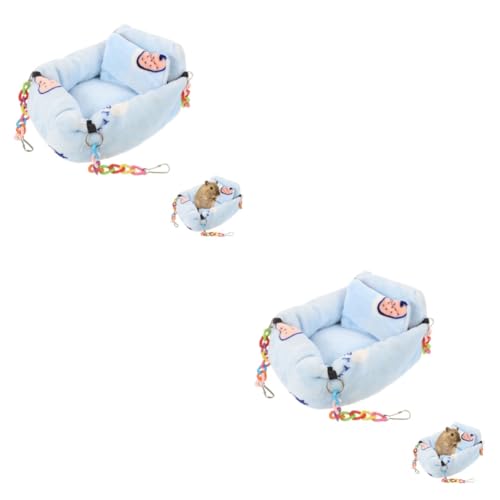 INOOMP 2St Hamsternest hängendes Baumzelt Einstreu für Hamster hamsterbett Hamster hängematte Haustierkäfig-Hängematte Schlafbett für Hamster Winter hängendes Nest Chinchilla -Bett von INOOMP