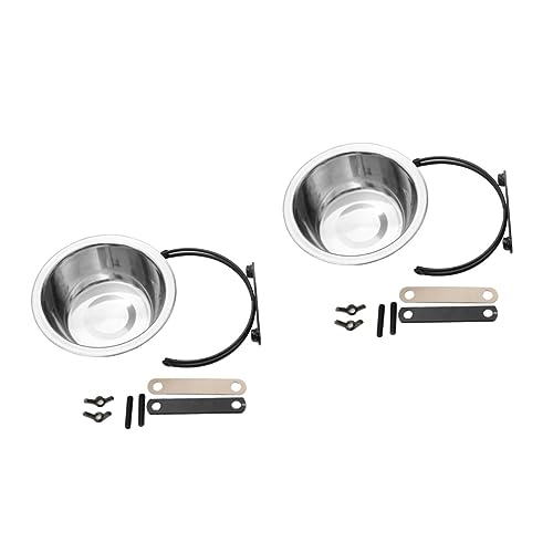 INOOMP 2stücke Edelstahl Futter Und Wassernapf Für Hunde Katzen Und Kleintiere Hängend Für Käfige Leicht Zu Reinigen Für Innenräume Sicher Und Praktisch INOOMP 2stücke Edelstahl Futter Und Wassernapf Für Hunde Katzen Und Kleintiere Hängend Für Käfige Leicht Zu Reinigen Für Innenräume Sicher Und Praktisch von INOOMP