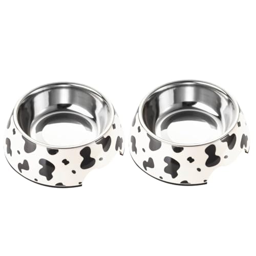 INOOMP 2-teiliges Futternapf-Set Aus Edelstahl Für Hunde Und Katzen Spülmaschinenfest Ohne Boden Für Trockenfutter Und Leckereien von INOOMP