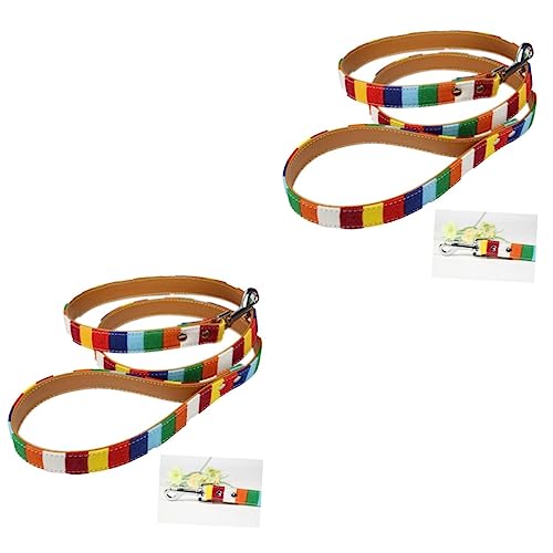 INOOMP 2 Stücke Regenbogen Versenkbare Hund Haustier Training Komfort Grip Griff Für Training INOOMP 2 Stücke Regenbogen Versenkbare Hund Haustier Training Komfort Grip Griff Für Training von INOOMP
