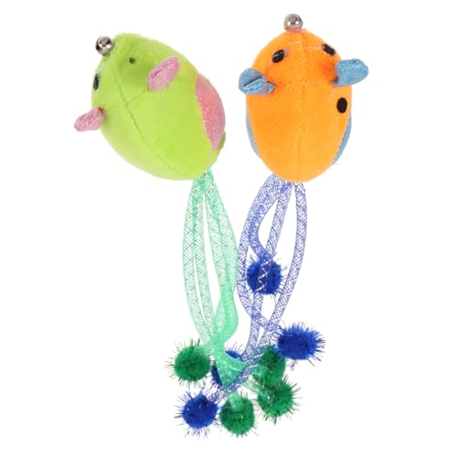 INOOMP Katzenspielzeug Aus Plüsch Mäuse 2 Stück Apportierspielzeug für Hauskatzen Kätzchen Neckspielzeug Haustier-mäusespielzeug INOOMP Katzenspielzeug Aus Plüsch Mäuse 2 Stück Apportierspielzeug für Hauskatzen Kätzchen Neckspielzeug Haustier-mäusespielzeug von INOOMP