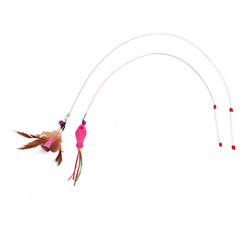 INOOMP 2stücke Katzenangel Spielzeug Mit Interaktives Teaser Und Fischdesign Für Katzen Fördert Spielverhalten Bindung Und von INOOMP