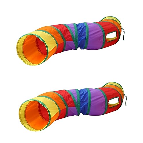 INOOMP 2stücke Faltbarer Katzen-Tunnel Spielzeug Aus Buntem Material Rascheltunnel Für Katzen Für Spiel Und Bewegung Fördert Die Aktivität Und Neugier Ihrer Katze von INOOMP