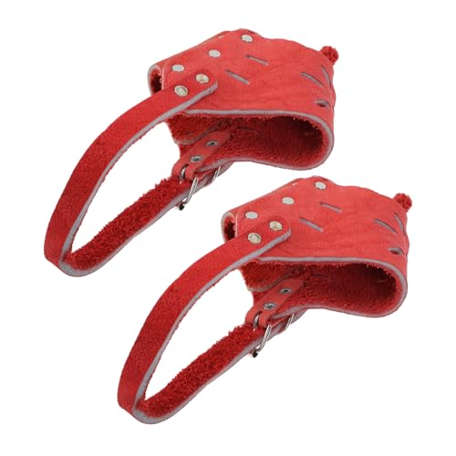 INOOMP Verstellbare Maulkorbmaske Für Hunde 2 Stück Atmungsaktive Mundabdeckung Für Hunde Verhindert Bellen Und Kauen Bequeme Passform Aus Robustem Leder INOOMP Verstellbare Maulkorbmaske Für Hunde 2 Stück Atmungsaktive Mundabdeckung Für Hunde Verhindert Bellen Und Kauen Bequeme Passform Aus Robustem Leder von INOOMP