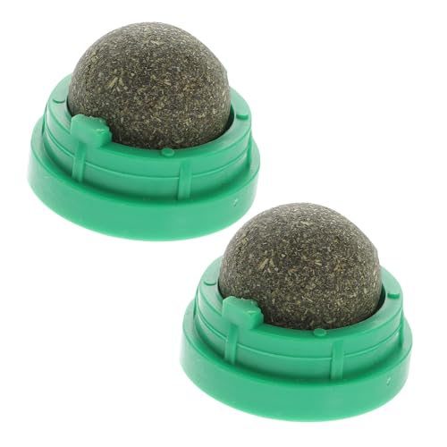 INOOMP 2 Stücke Katze Mint Drehen Funktion für Kätzchen Natürliche Süßigkeiten Sicher Snacks für Verdauung Saubere Zähne von INOOMP