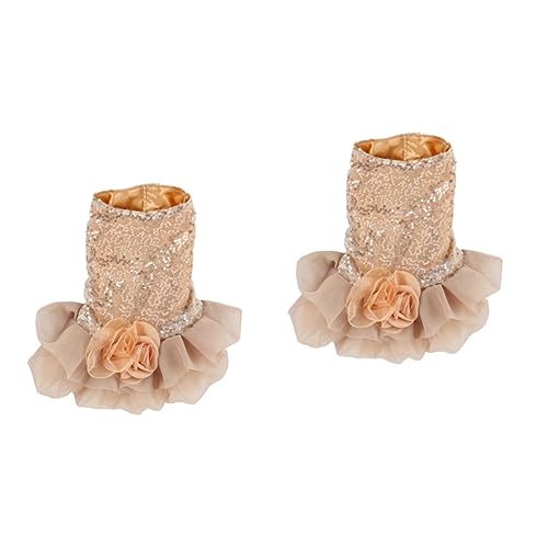 INOOMP 2St hundekleid Sommer hundekleidung hundebekleidung Hunde anziehsachen hundekleider Sommerkleidung für Haustiere Hochzeitskleid für Hunde Haustierkleidung Hund Tuch Golden von INOOMP