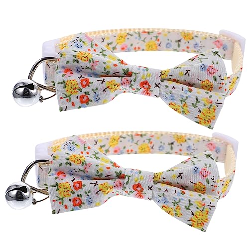 INOOMP 2stücke Niedliche Katzenhalsbänder Mit Verstellbarem Design Und Glocke Für Haustierbekleidung Und Sommerpartys Kleine Katzen Und Kätzchen von INOOMP
